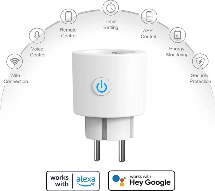 Antela 16A Wifi Smart Plug, 3680W, Smart-Steckdose mit Strommessfunktion, 4er-Pack