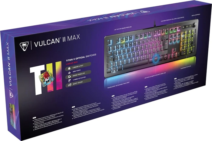 Turtle Beach Vulcan II Max, schwarz, LEDs RGB, TITAN II OPTICAL RED, USB, FR