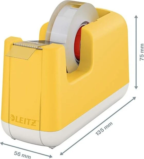 Leitz Cosy gelb/weiß, Klebeband-Abroller, 19mm/33m, 1 Stück