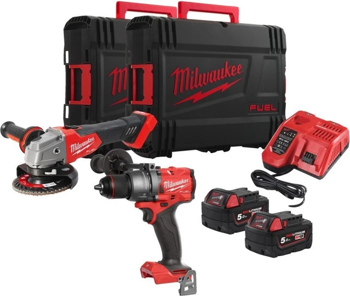 Milwaukee M18 FPP2E3-502X Fuel Akku-Maschinenset inkl. Koffer + 2 Akkus 5.0Ah