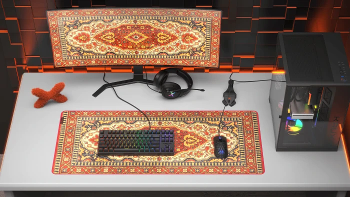 Krux Space Carpet XXL, 970x400mm, Motiv mehrfarbig