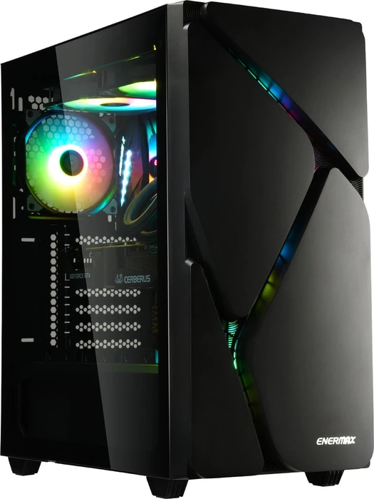 Enermax Marbleshell MS30 Black, schwarz, Glasfenster
