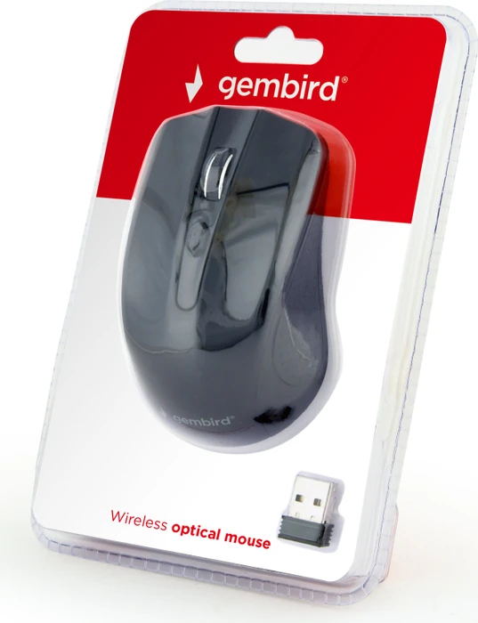 Gembird Wireless Optical Mouse 4B-04 schwarz, USB