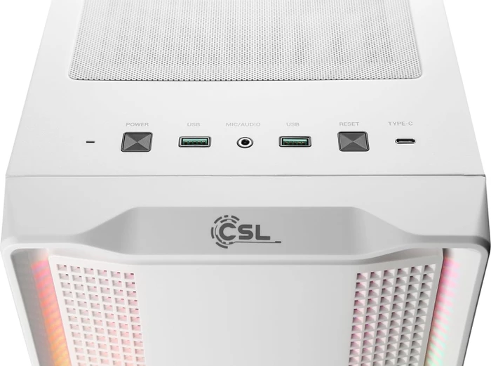 CSL-Computer Midgard, weiß, Glasfenster