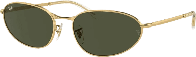 Ray-Ban RB3734 56mm polished gold/green