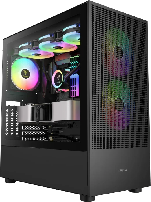 Gamdias Talos M3 Mesh, schwarz, Glasfenster
