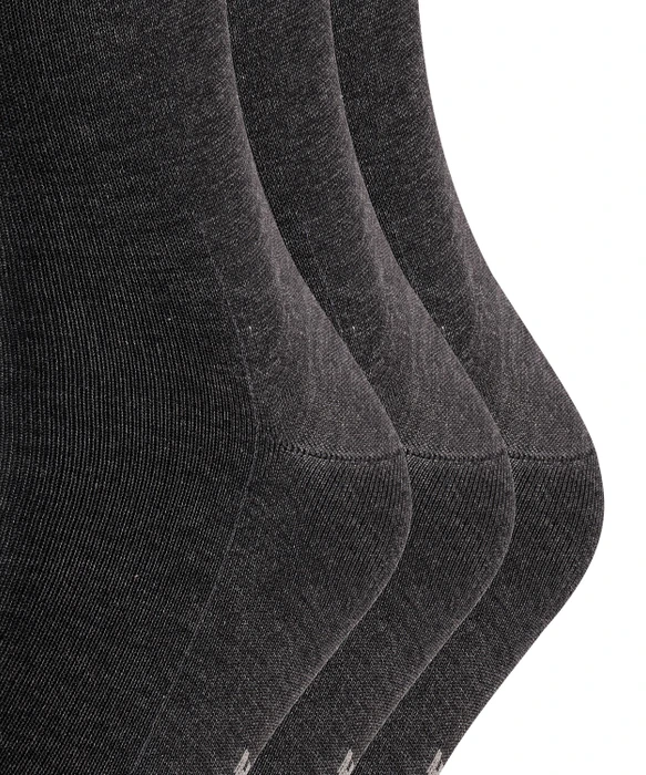 Falke Tiago Socken anthracite mel., 3 Paare (Herren)