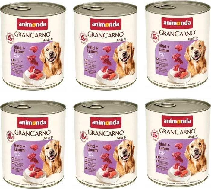 animonda GranCarno Kalb + Lamm, 4.80kg (6x 800g)