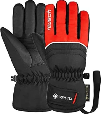 Reusch Teddy Gore-Tex Skihandschuhe black/fire red (Junior)
