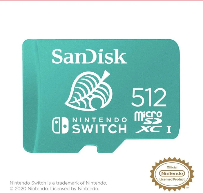 SanDisk Nintendo Switch R100/W90 512GB, UHS-I U3, Class 10