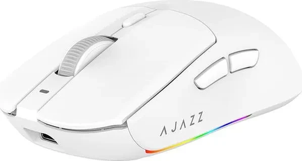Ajazz AJ139 V2 MC Gaming Mouse mit Ladestation, weiß, USB/Bluetooth