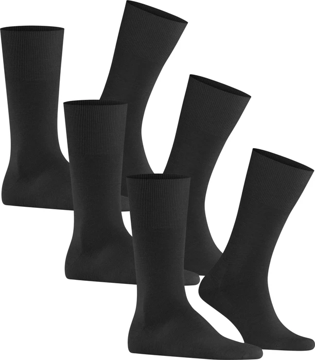 Falke Airport Socken schwarz, 3 Paare (Herren)