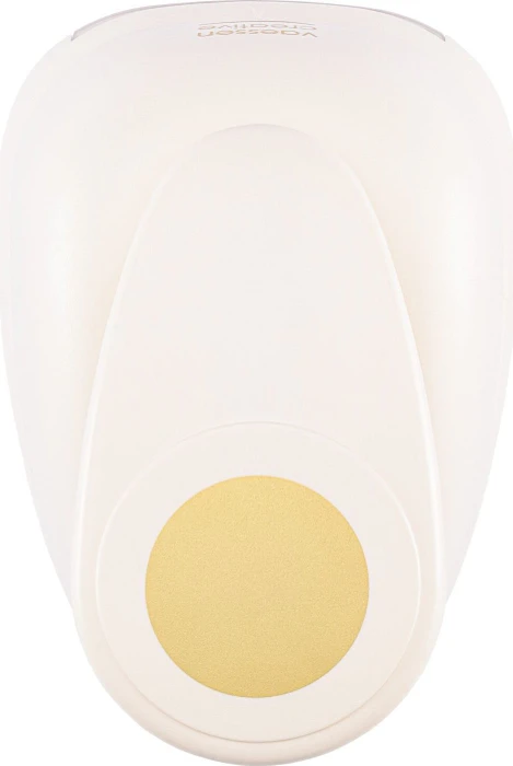 Vaessen Creative Hebel-Motivstanzer Super Jumbo, Kreis, gold/weiß, 77mm