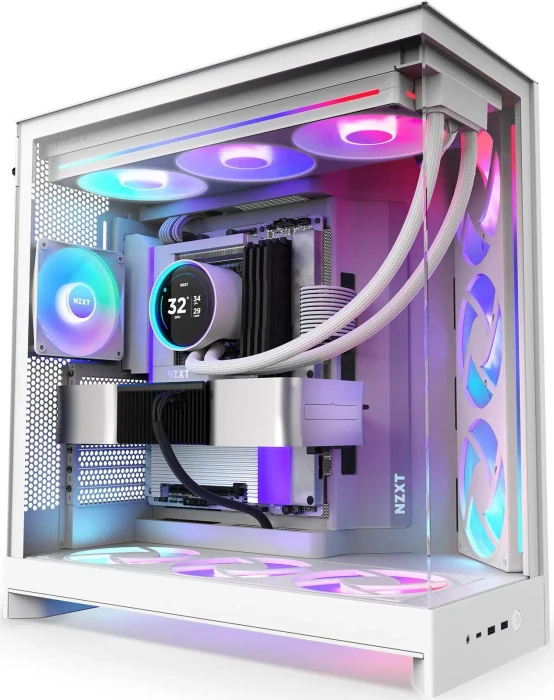 NZXT H9 Flow RGB+ [2025] White, weiß, Glasfenster