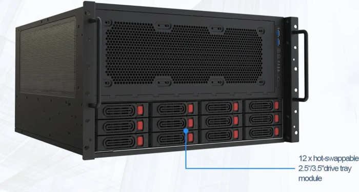 SilverStone RM61-312, schwarz, 6HE, ATX