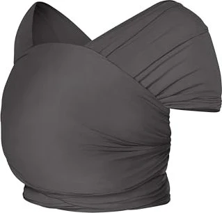 Ergobaby Aura Sustainable Knit Babytragetuch soft black, 490cm