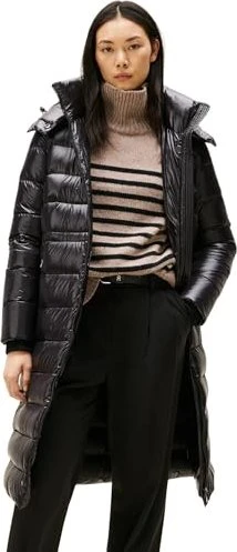 Tommy Hilfiger Gloss Down Waist Maxi Funktionsmantel schwarz (Damen)