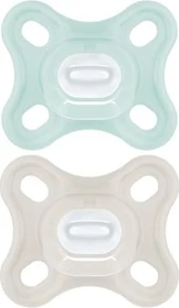 MAM Comfort Schnuller, 0-2M, Silikon, blau/türkis, 2 Stück