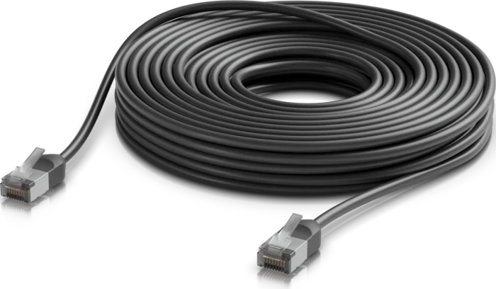 Ubiquiti UniFi Premium Patchkabel Outdoor, Cat6a, RJ-45/RJ-45, 15m, schwarz