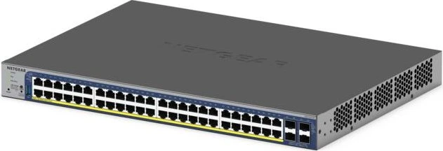 Netgear ProSAFE GS700 Rackmount Gigabit Smart Switch, 48x RJ-45, 4x SFP+, 190W PoE+