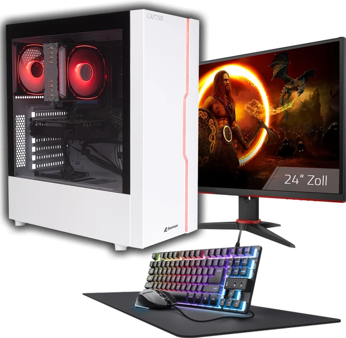 Captiva Entry Gaming R94-788 TFT-Bundle, Ryzen 5 7500F, 16GB RAM, 1TB SSD, GeForce RTX 5060, Windows 11 Home
