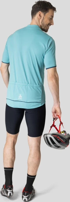 Odlo The Essential Half Zip Trikot kurzarm porcelain (Herren)