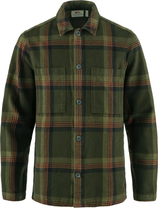 Fjällräven Singi Flannel Hemd langarm deep forest/dark navy (Herren)
