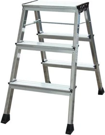 Krause Monto Rolly alu 2-tlg. Trittleiter, 2x 3 Stufen