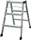 Krause Monto Rolly alu 2-tlg. Trittleiter, 2x 3 Stufen (130068)