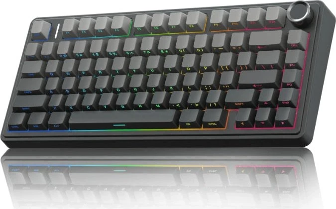 Aula F75 Pro, Gradient Black, LEDs RGB, hot-swap, LEOBOG Reaper, USB/Bluetooth, US