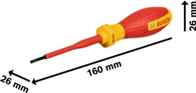 Bosch Professional VDE Schlitz Schraubendreher, 2.5x75mm