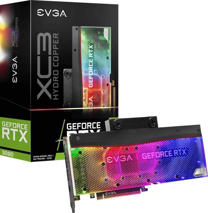 EVGA GeForce RTX 3090 XC3 Ultra Hydro Copper Gaming, 24GB GDDR6X, HDMI, 3x DP