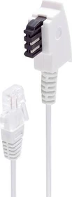 shiverpeaks Telefonkabel Basic-S TAE-F (Stecker)/RJ-45 (Stecker) 0.5m weiß