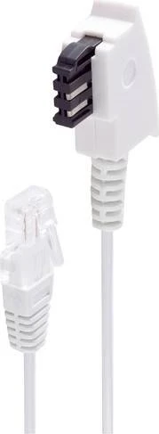 shiverpeaks Telefonkabel Basic-S TAE-F (Stecker)/RJ-45 (Stecker) 0.5m weiß