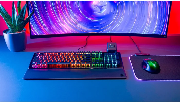 Roccat Vulcan II, LEDs RGB, schwarz, TITAN II RED, USB, DE