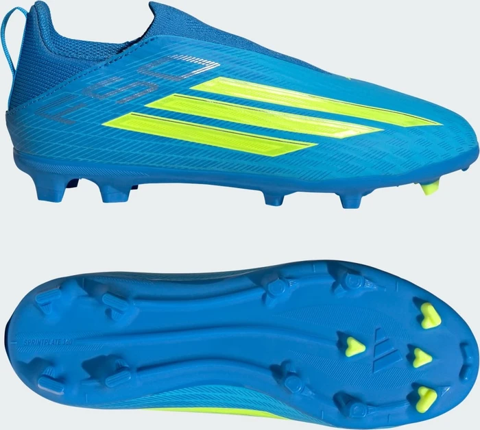 adidas F50 League Laceless FG/MG lucid ray blue/team solar yellow 2/lucid aquamarine (Junior)