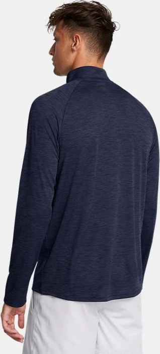 Under Armour Tech Textured Funktionsshirt langarm midnight navy/white (Herren)