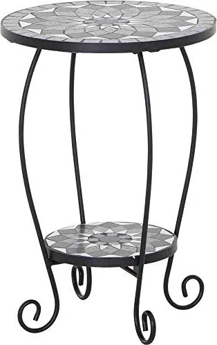 Siena Garden Como Beistelltisch 41cm schwarz