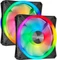 Corsair QL Series iCUE QL140 RGB PWM Dual Fan Kit, schwarz, LED-Steuerung, 140mm, 2er-Pack Vorschaubild