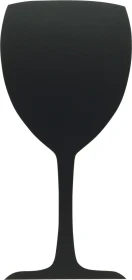 Securit Silhouette Board Glas, Kreidetafel, schwarz, 23.5x50cm