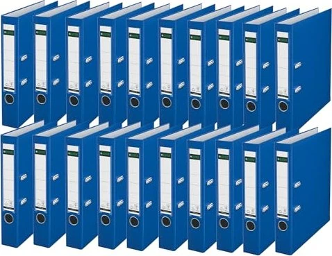 Leitz Qualitäts Ordner 2-Ring 180° Plastik, 50mm, A4, nachtblau, 20er-Pack