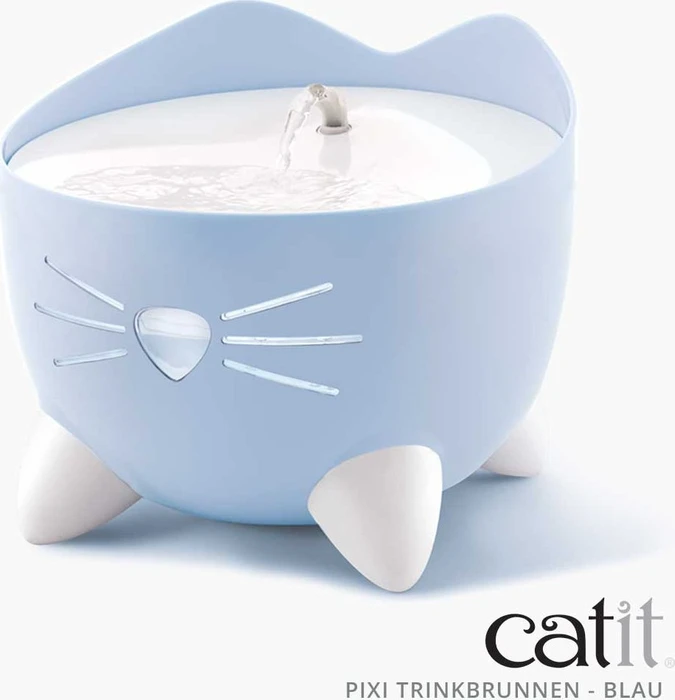 Catit PIXI Trinkbrunnen, LED-Statusanzeige, Trockenlaufschutz, 2.5l, weiß
