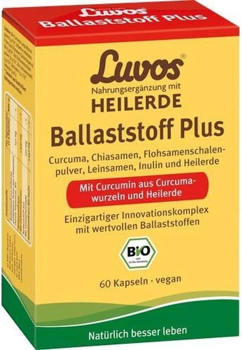 Luvos Heilerde Bio Ballaststoff Plus Kapseln, 60 Stück