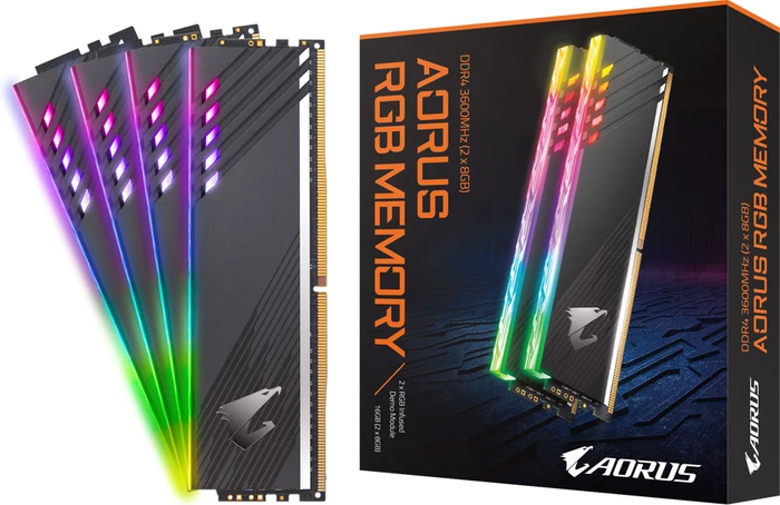 GIGABYTE AORUS RGB Memory UDIMM 16GB Kit, DDR4-3600, CL18-19-19-39