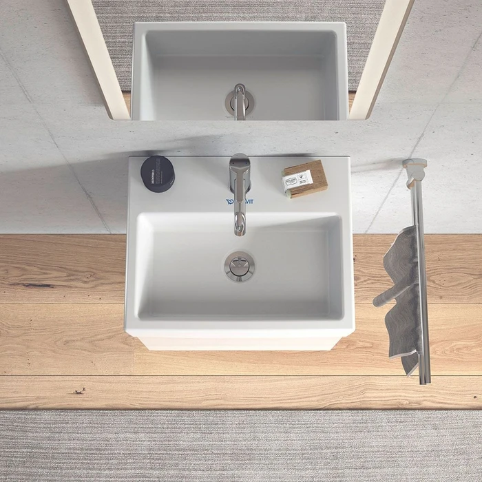 Duravit Vero Air Handwaschbecken rechteckig 45x35cm, mit Hahnloch, mit Überlauf, weiß