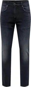 ONLY & SONS Slim Mid Loom Jeans blue black denim (Herren)