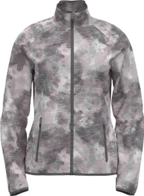 Odlo Essential Light Print Laufjacke concrete grey/festival fuchsia (Damen)