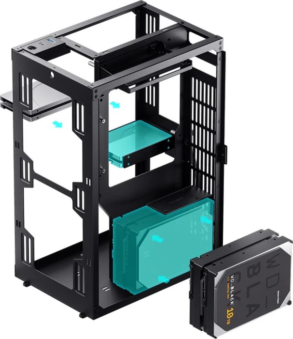 Jonsbo VR3 Black, schwarz, Mini-ITX