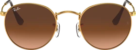 Ray-Ban RB3447 Round Metal 50mm polished bronze-copper/pink-brown gradient