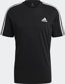 adidas Essentials 3-Streifen T-Shirt kurzarm schwarz/weiß (Herren)